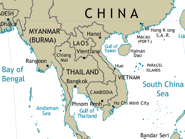southeast asia map quiz. map of south east asia